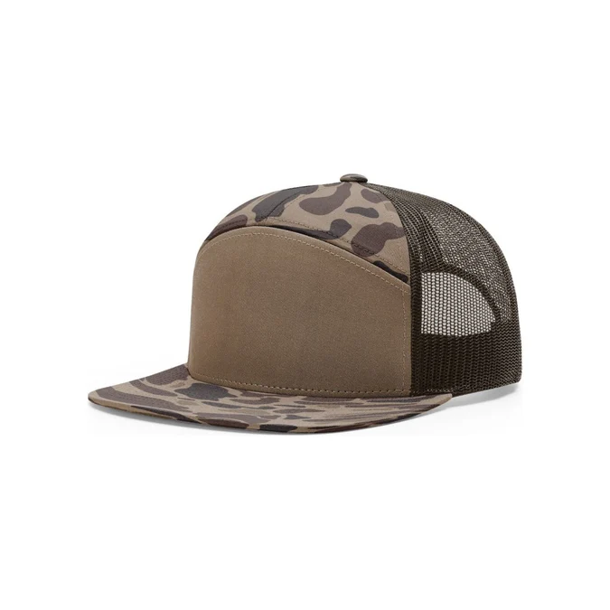 Richardson 168P Printed Seven-Panel Trucker Cap | Wholesale Camo Headwear
